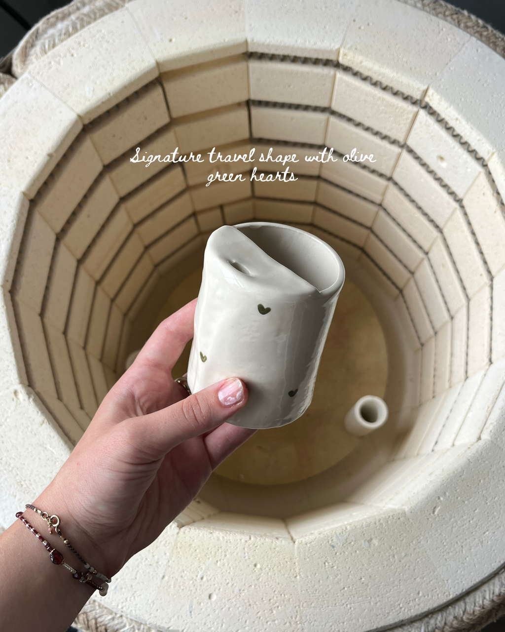 The custom heart travel mug