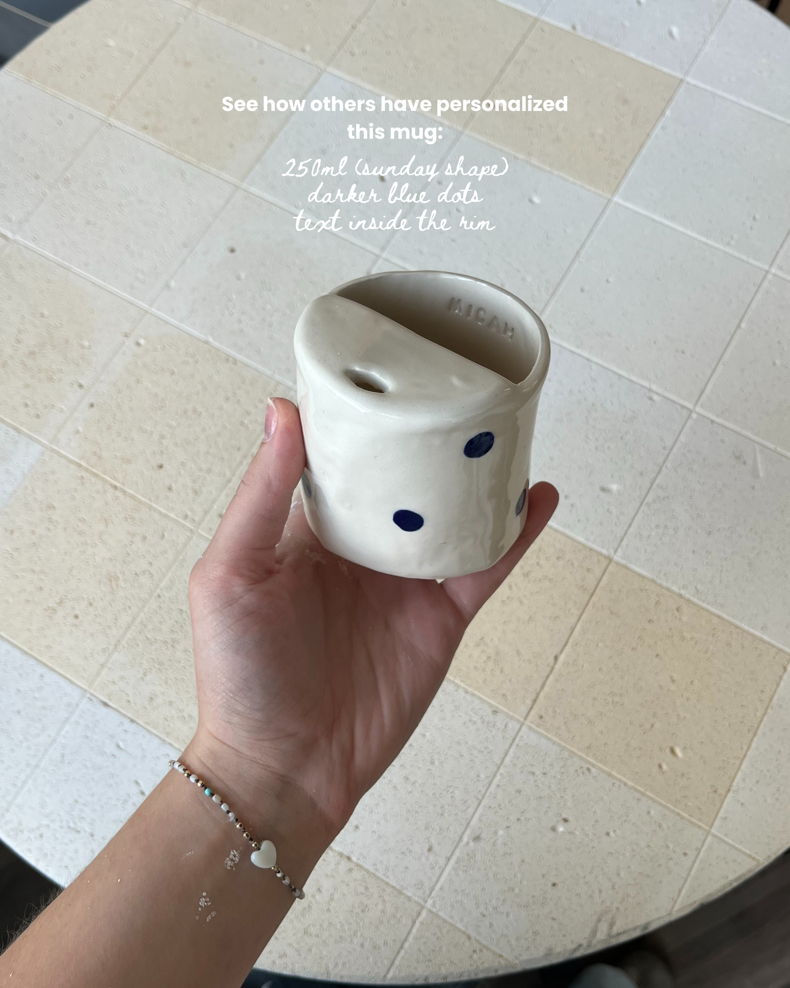 The dotty custom travel mug