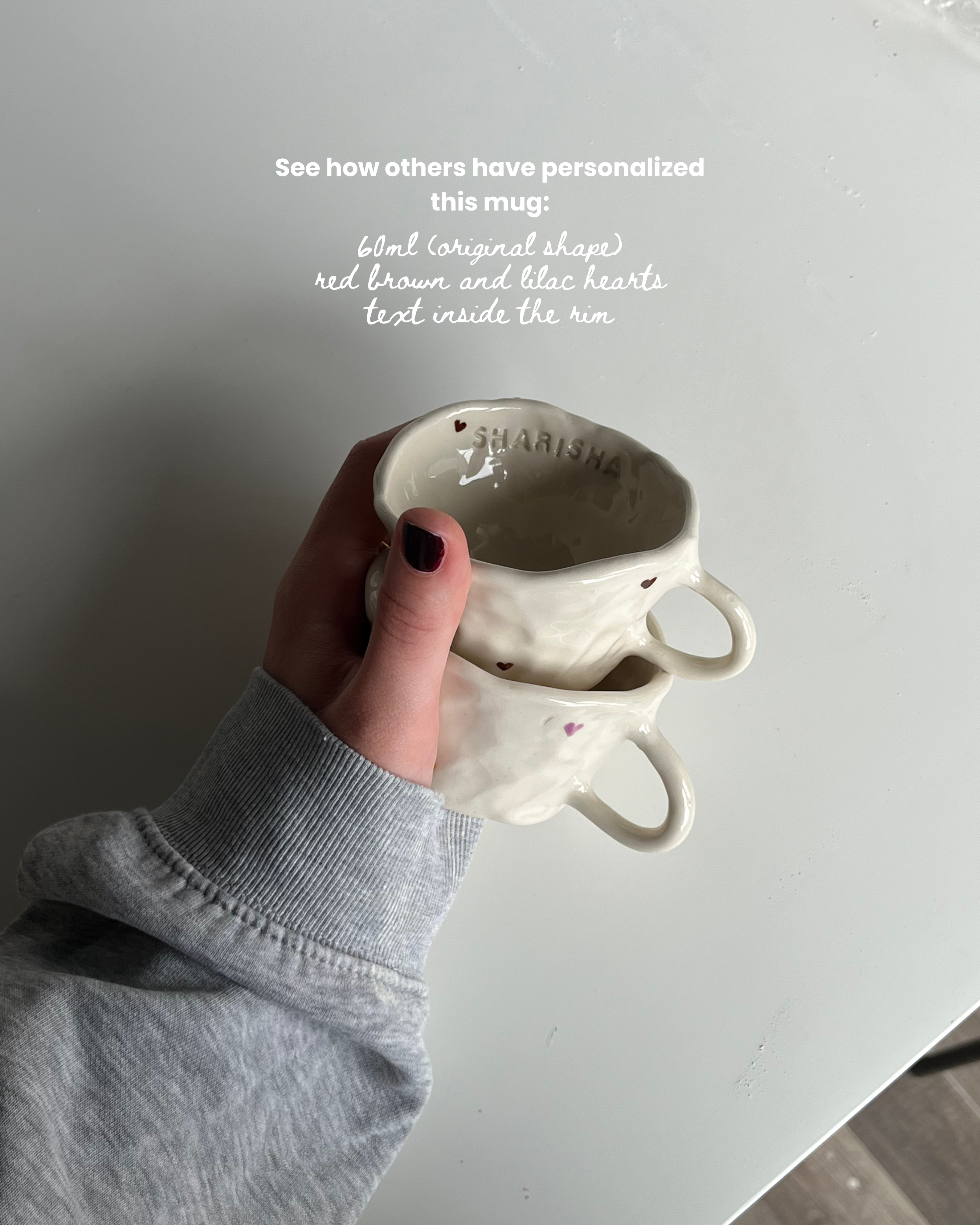 The custom heart mug