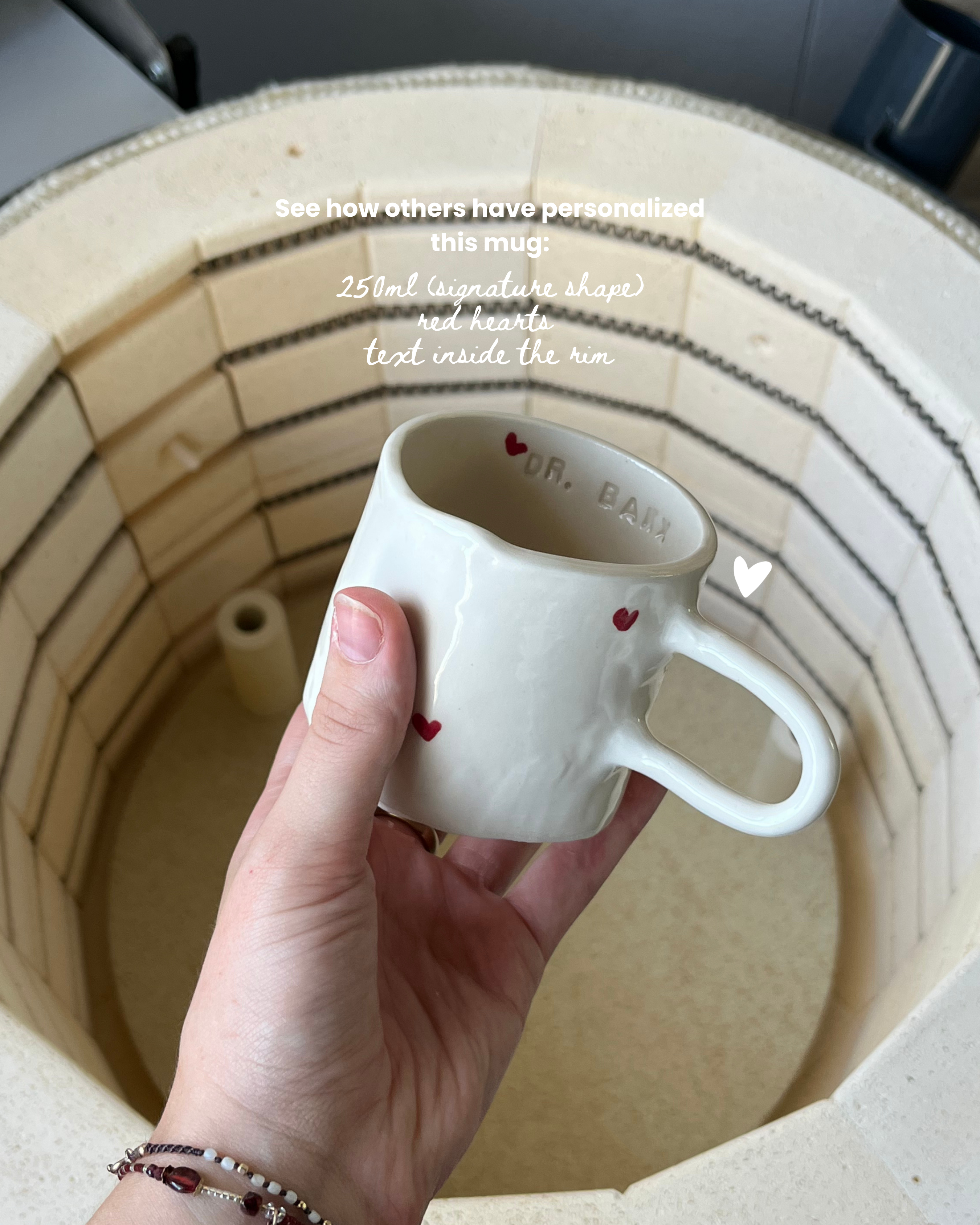 The custom heart mug