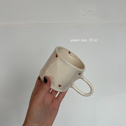 The custom heart mug