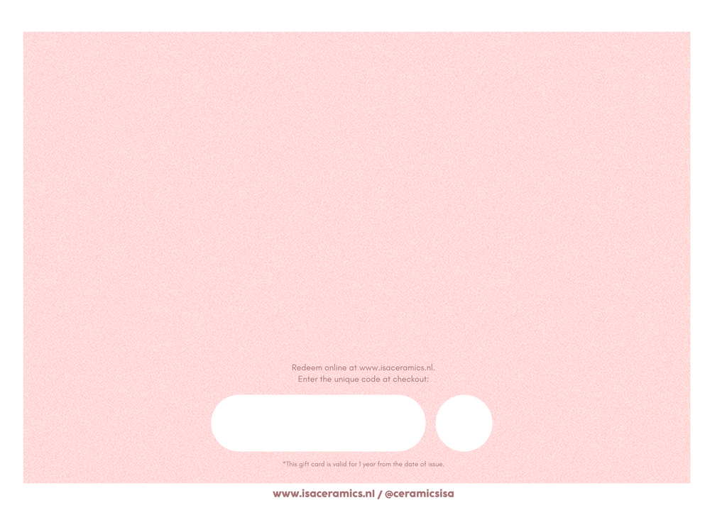 Isa Ceramics Gift card