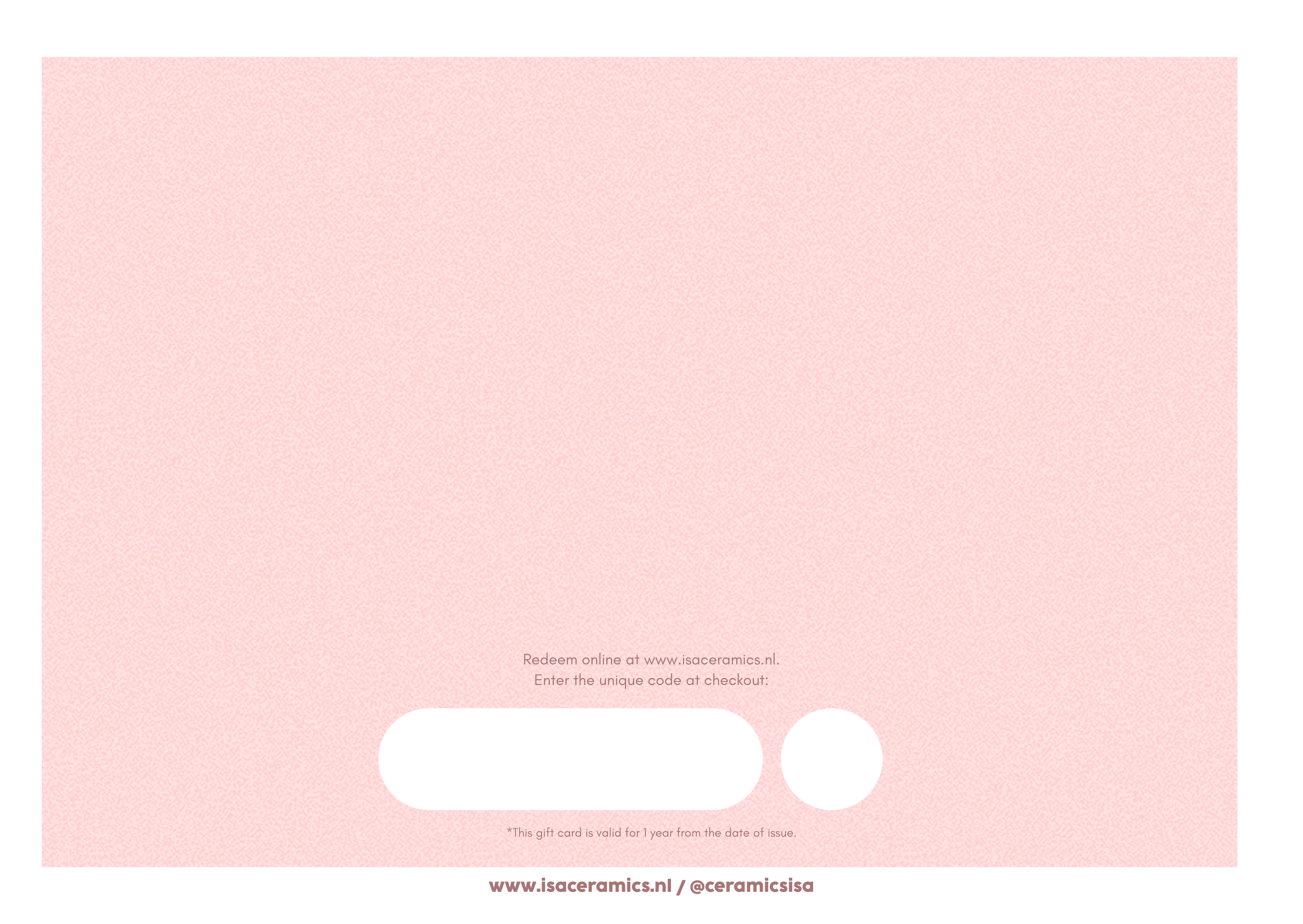 Isa Ceramics Gift card