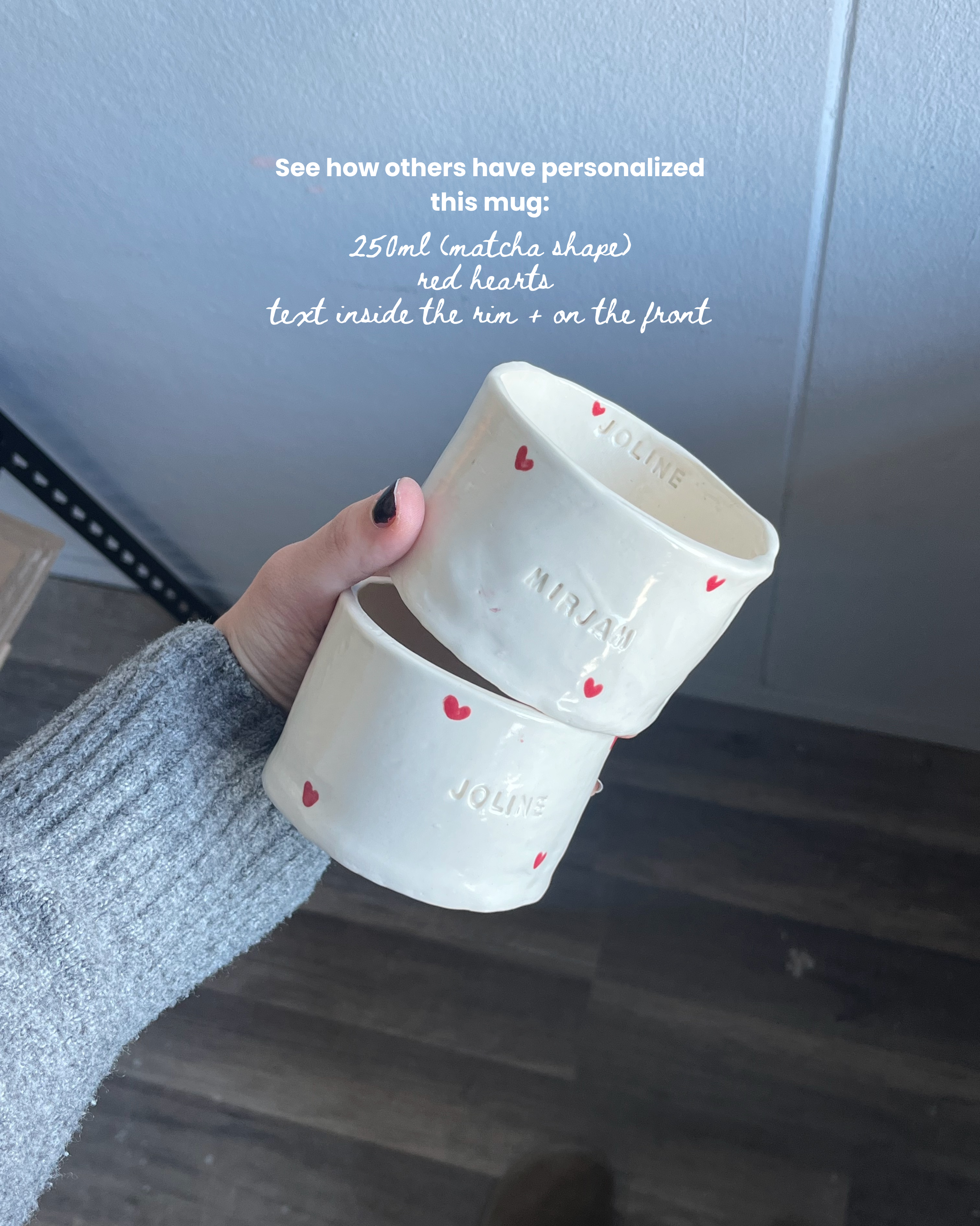 The custom heart mug