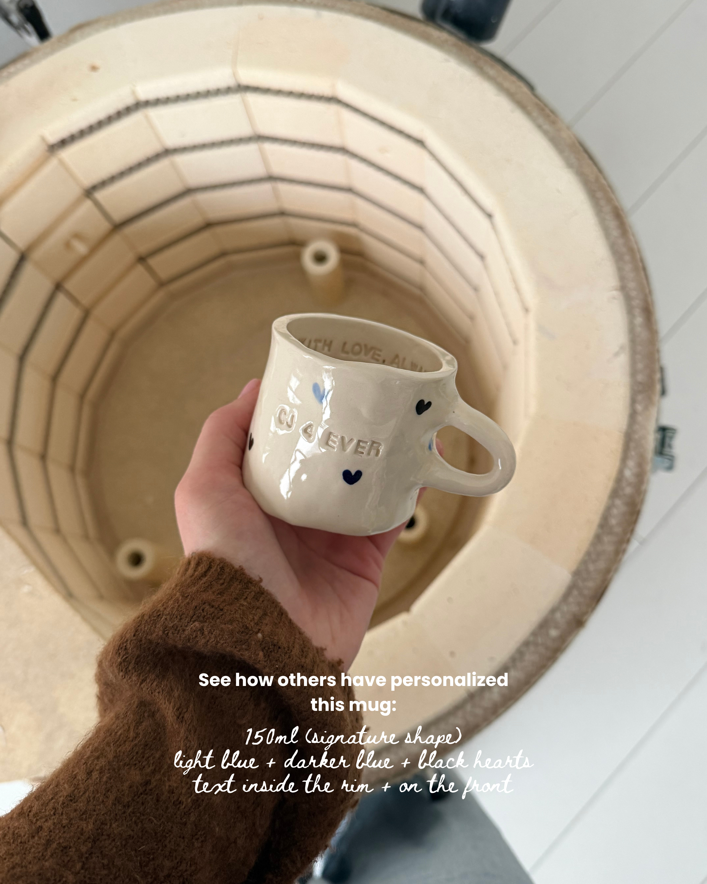 The custom heart mug