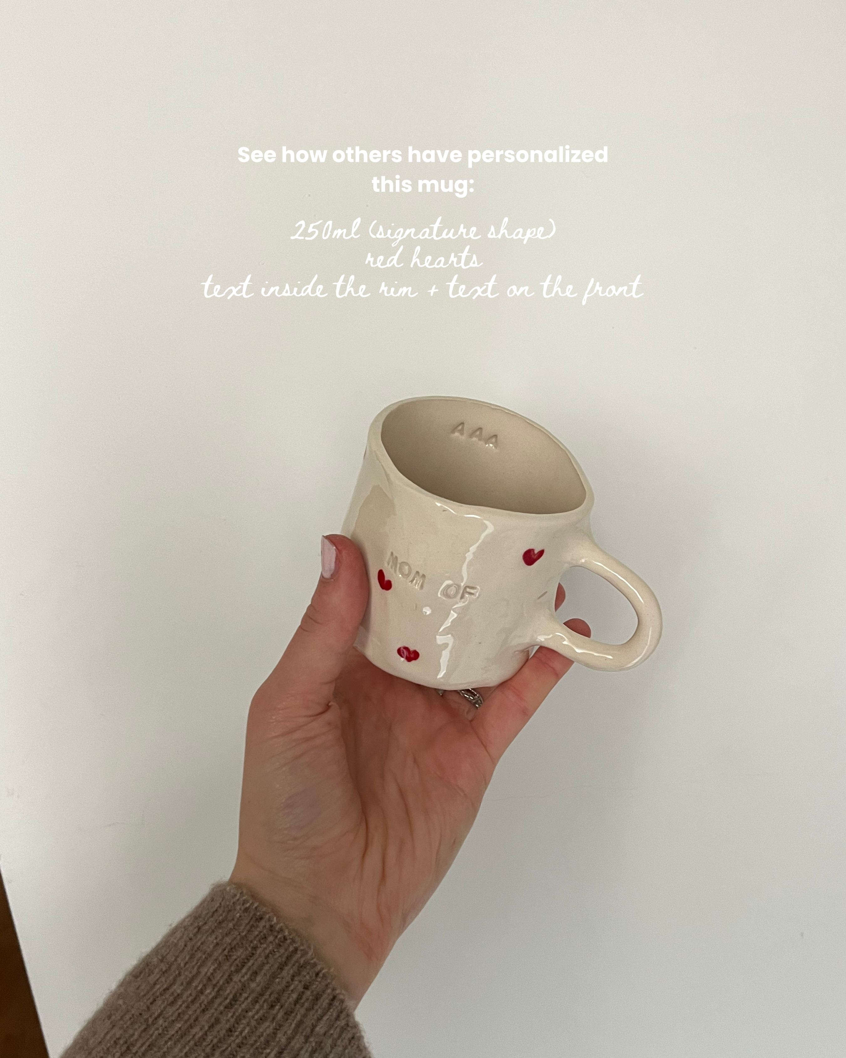 The custom heart mug