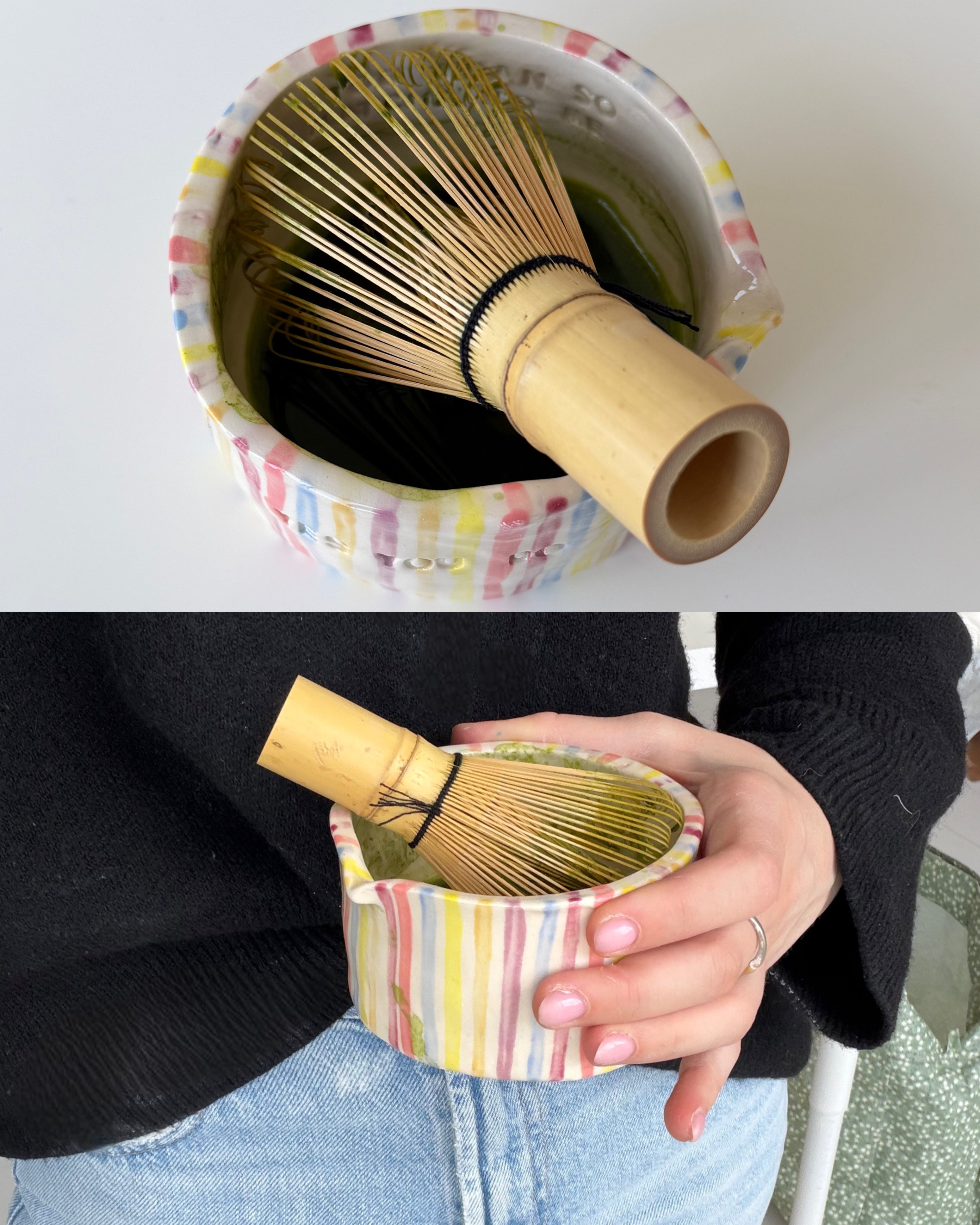 Rainbow custom matcha bowl