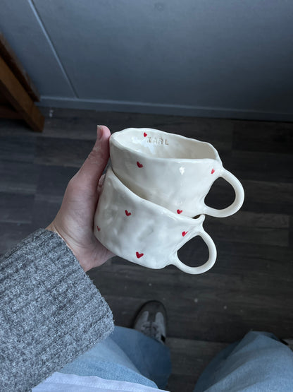 The custom heart mug