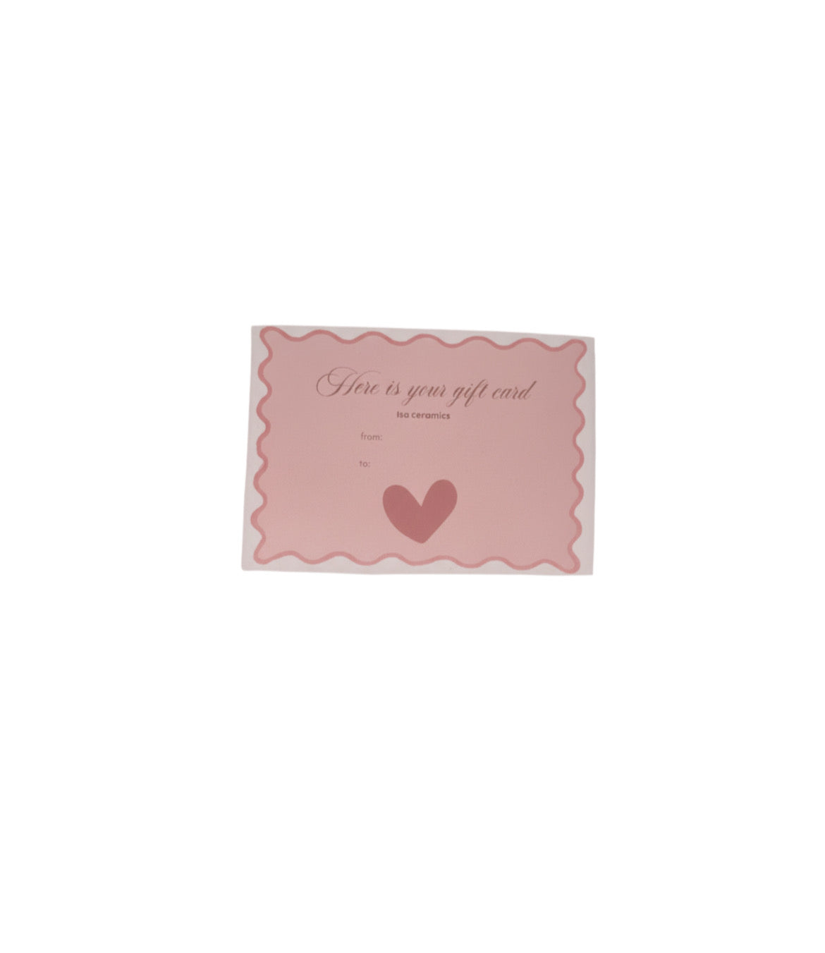 Isa Ceramics Gift card