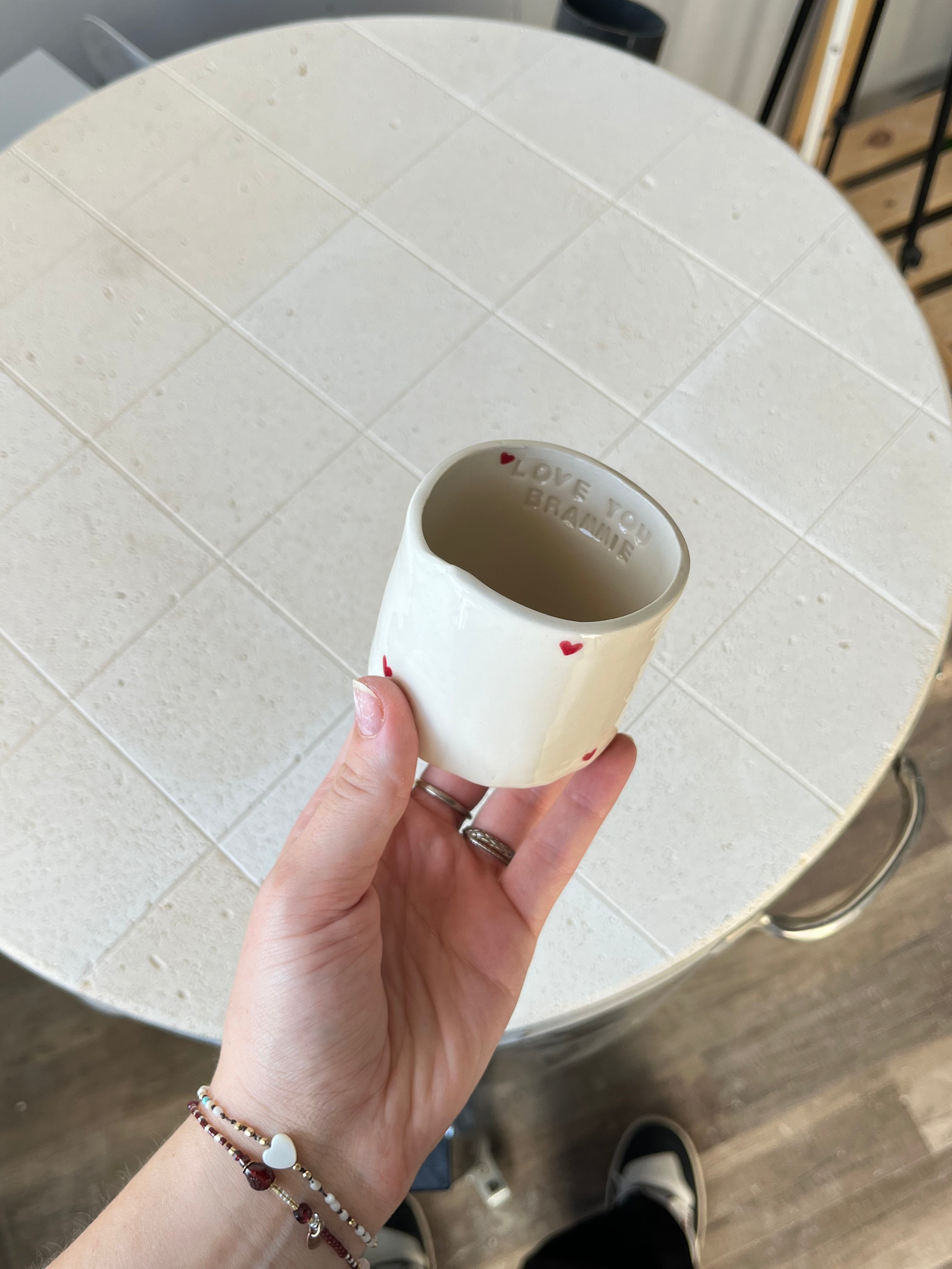 The custom heart mug