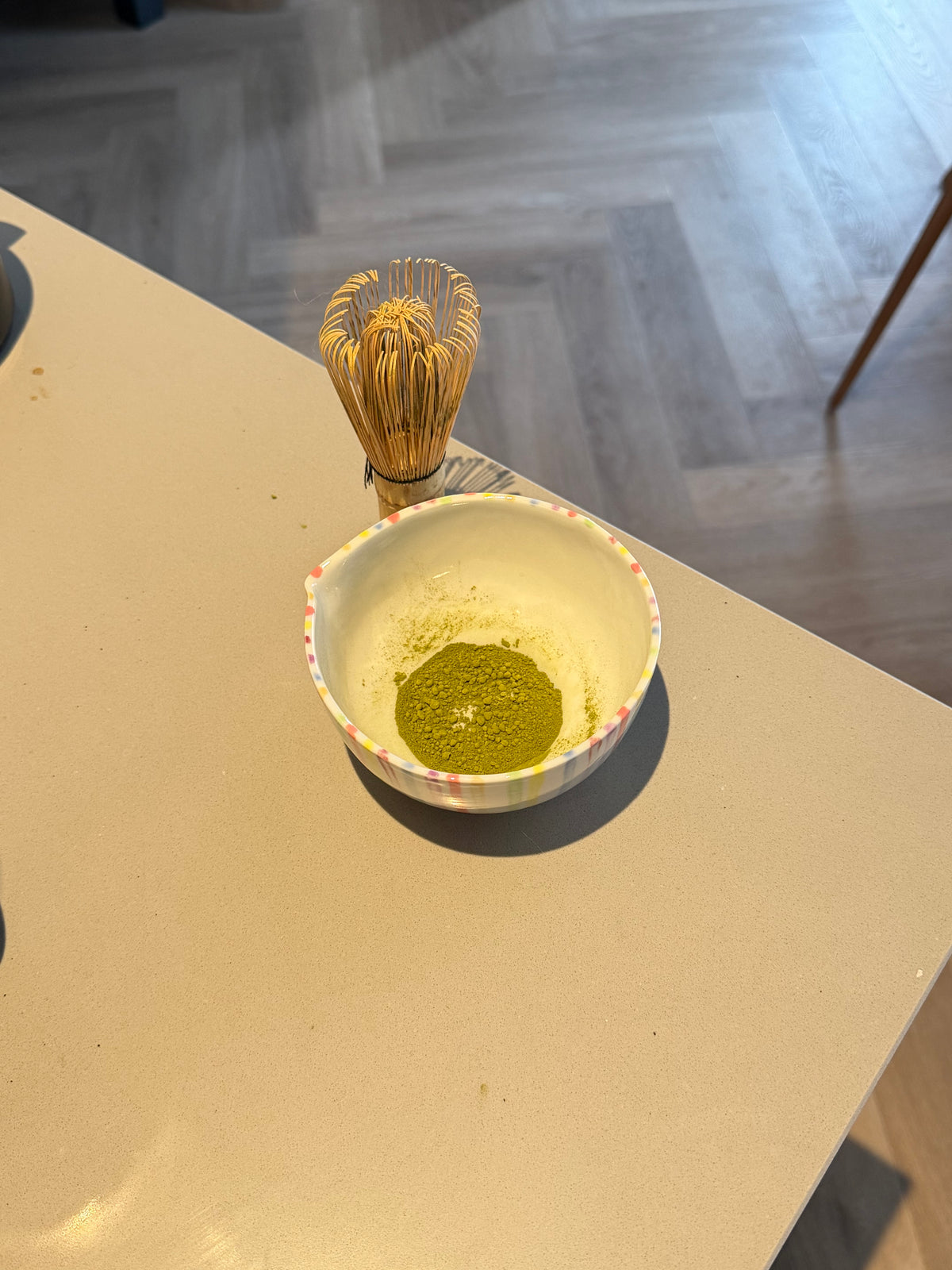 Rainbow matcha bowl