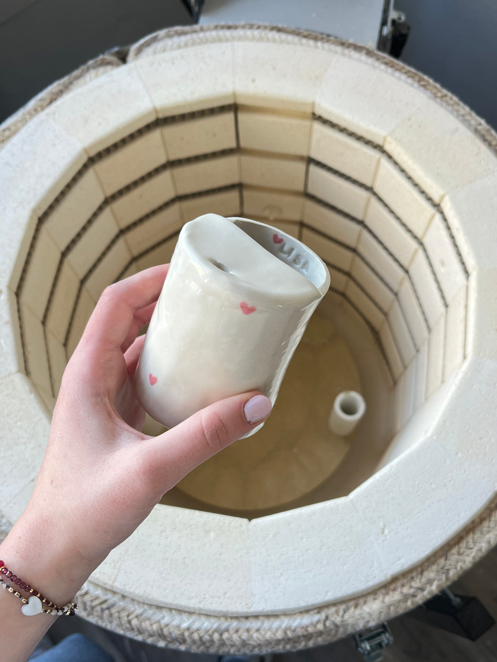 The custom heart travel mug