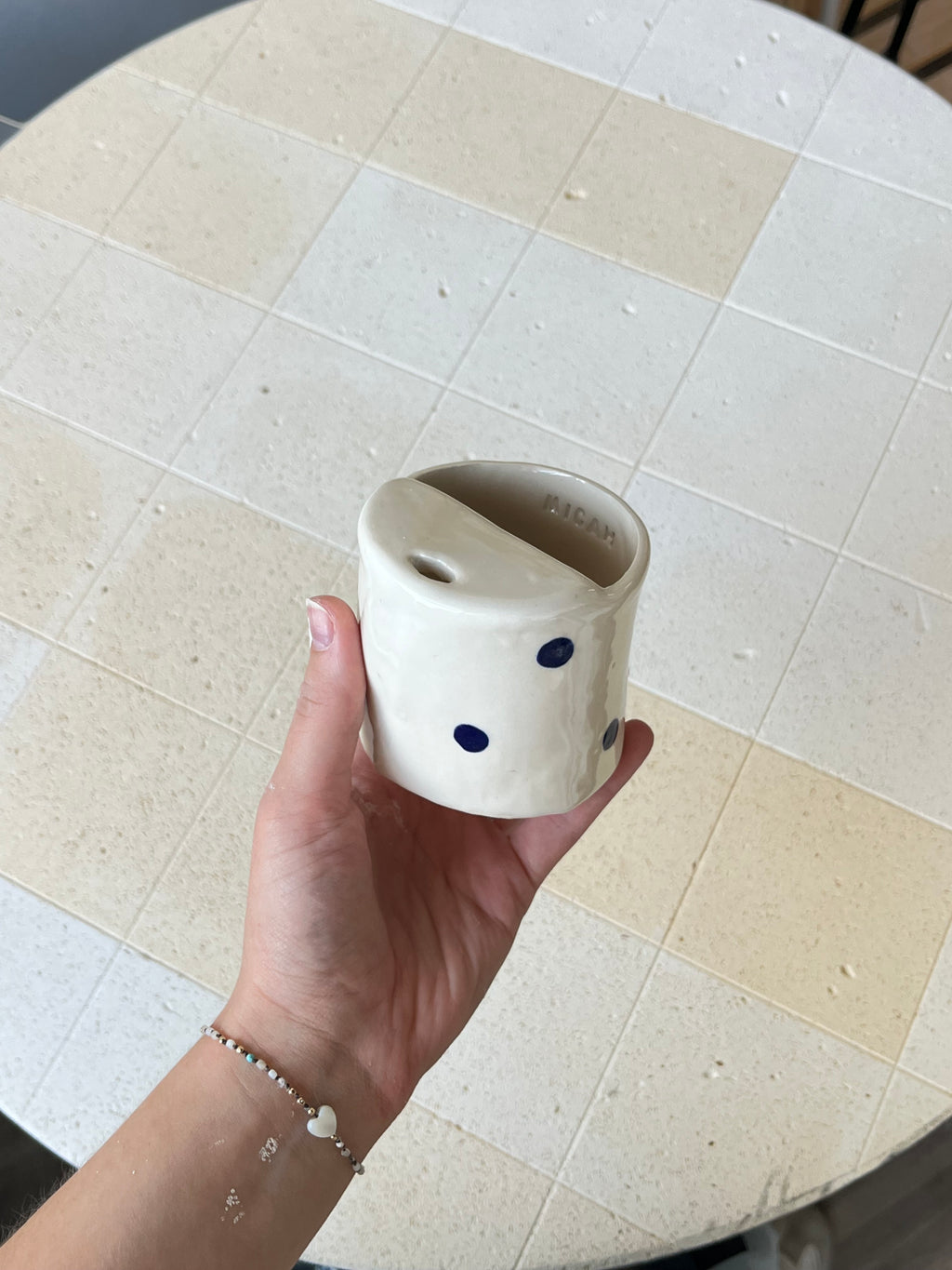 The dotty custom travel mug