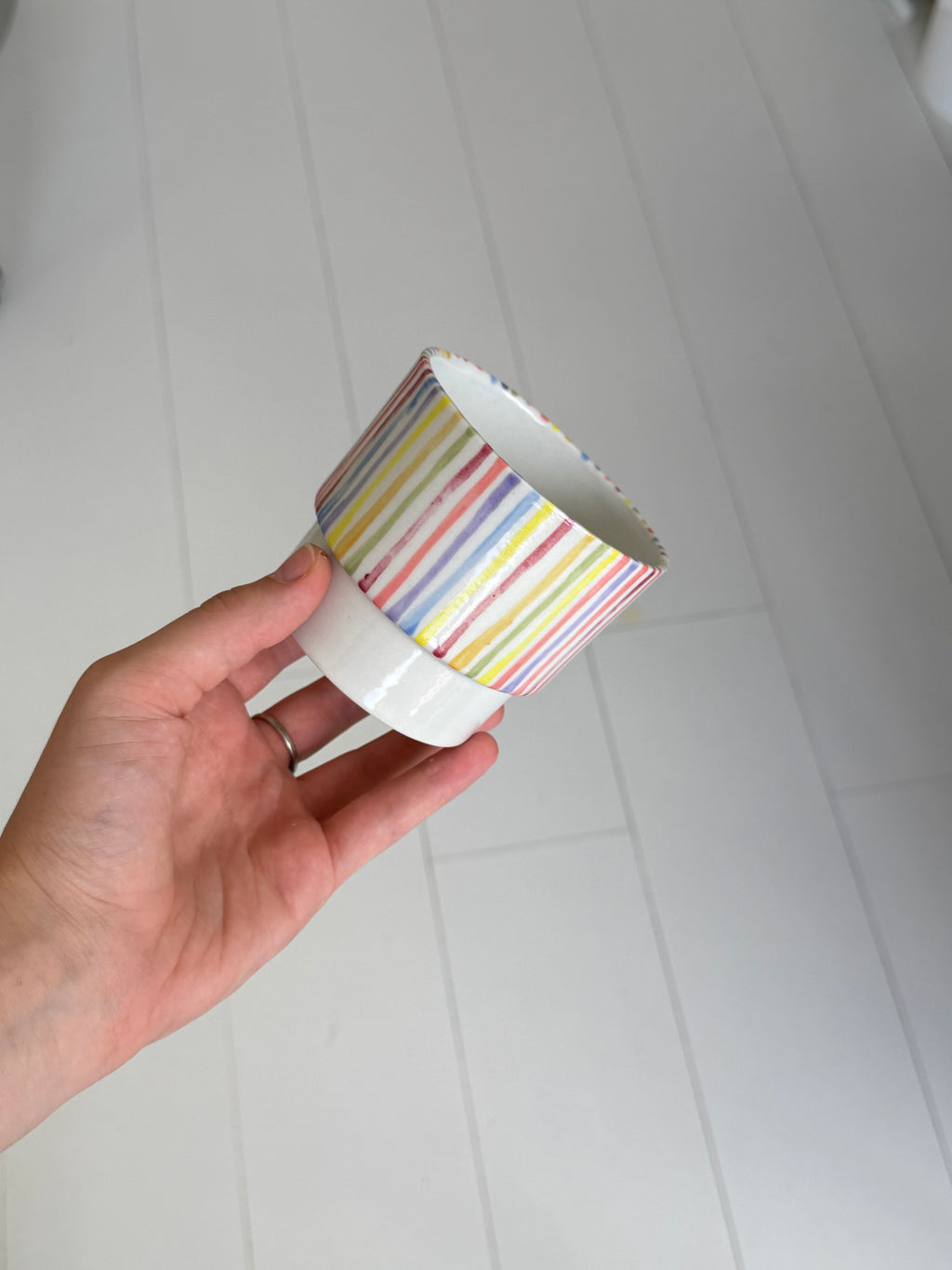 Rainbow stackabel mug - second sale