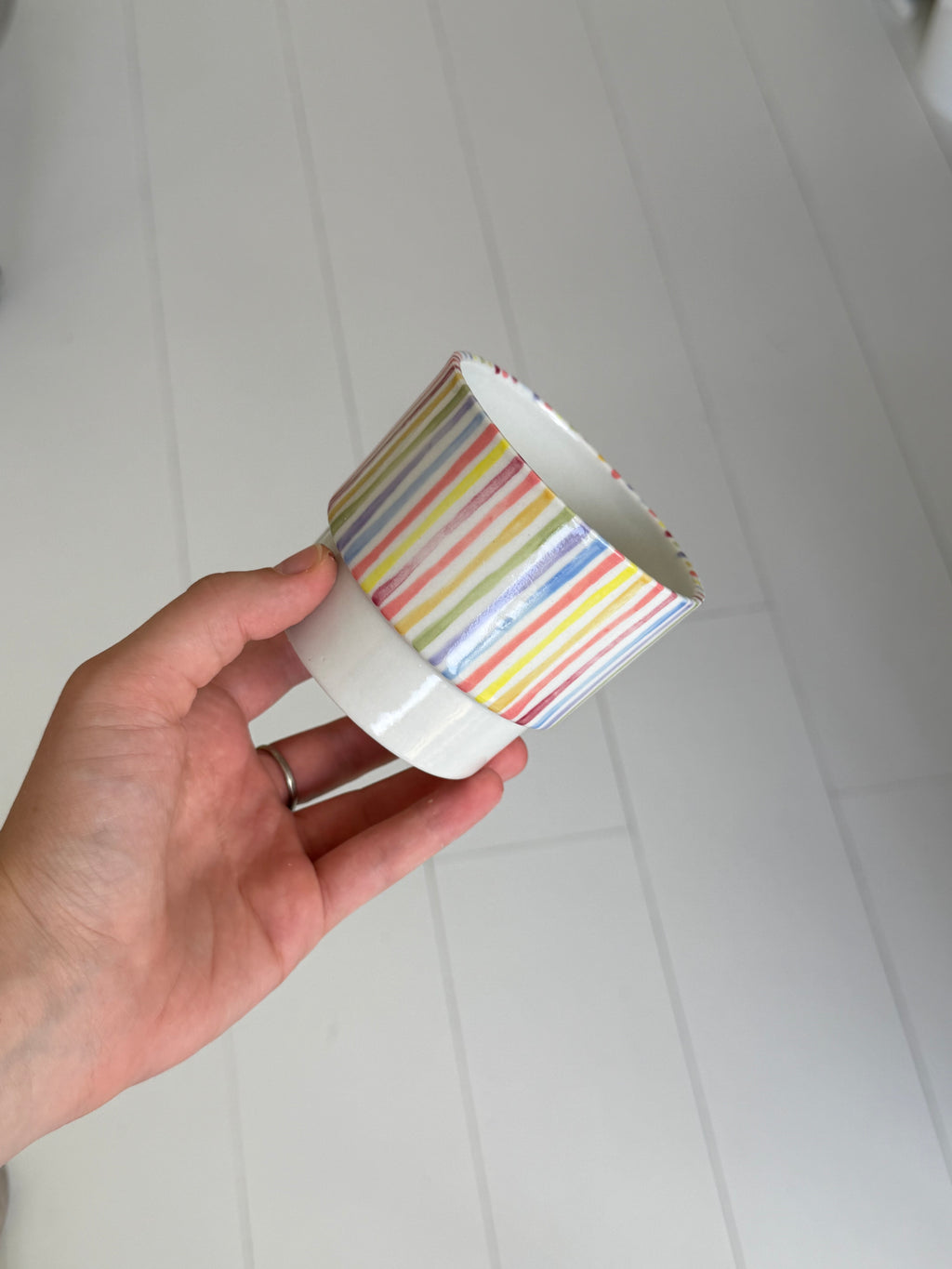 Rainbow stackabel mug - second sale
