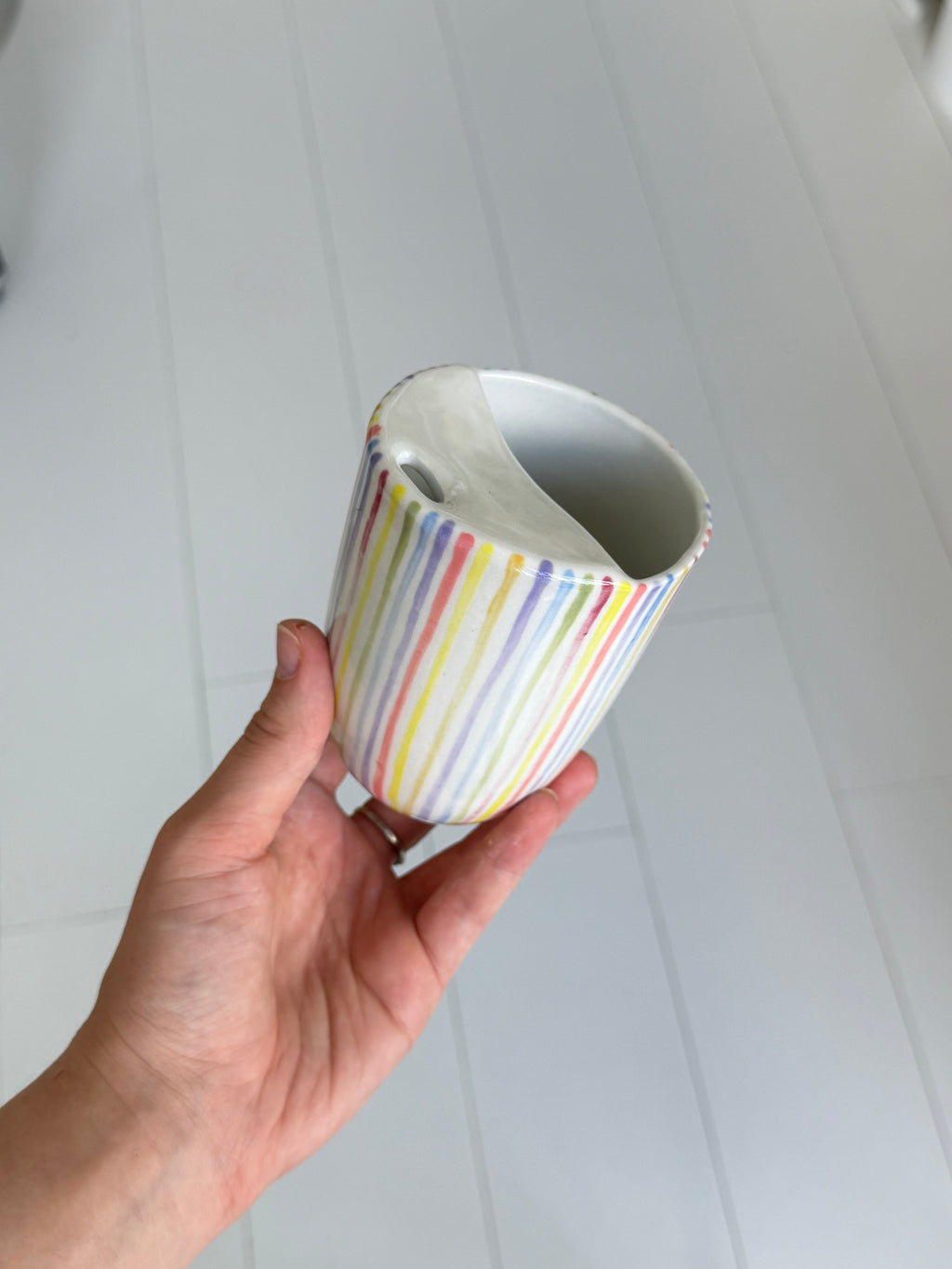 Rainbow travel mug mug - second sale