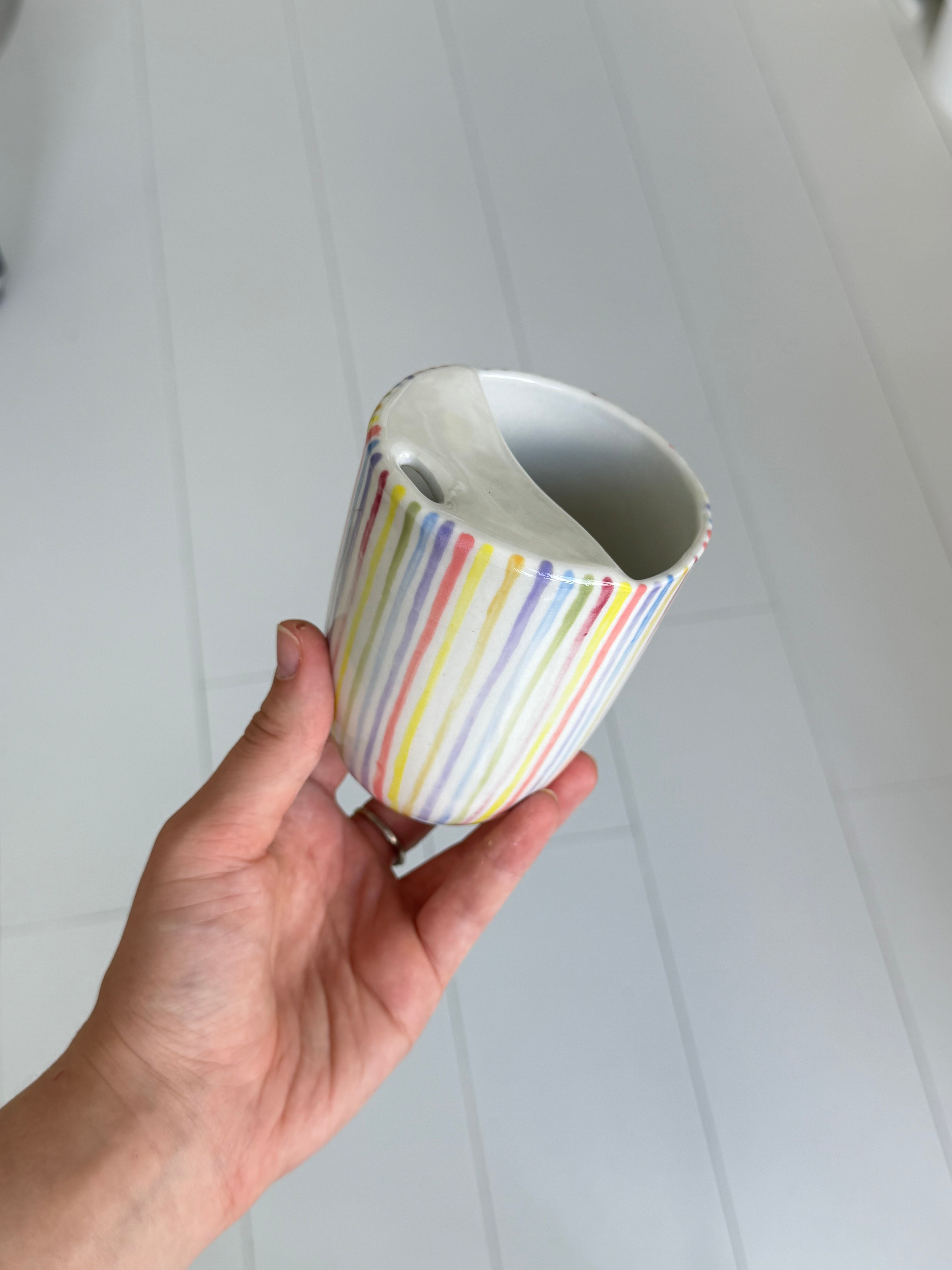 Rainbow travel mug mug - second sale
