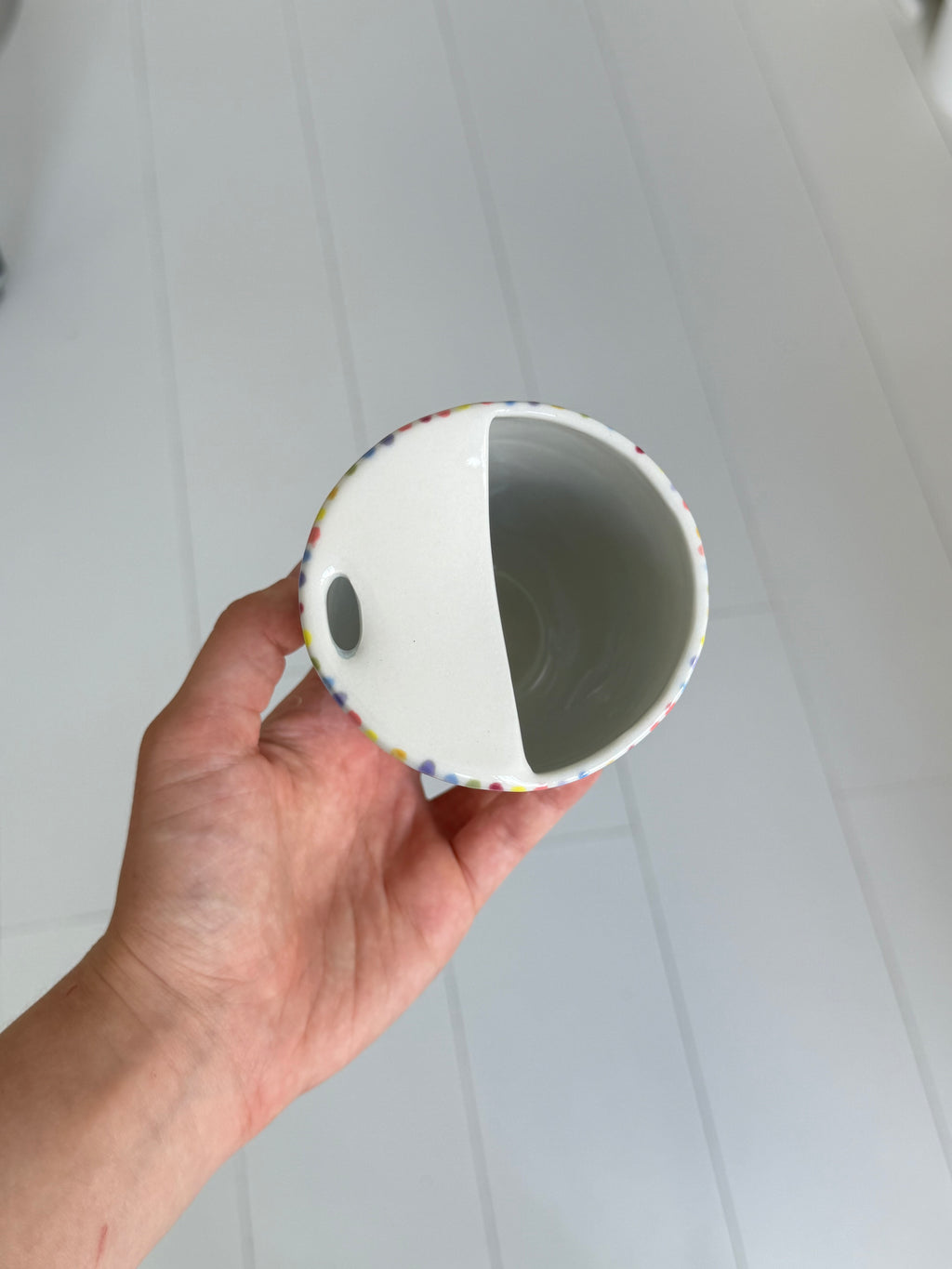 Rainbow travel mug mug - second sale
