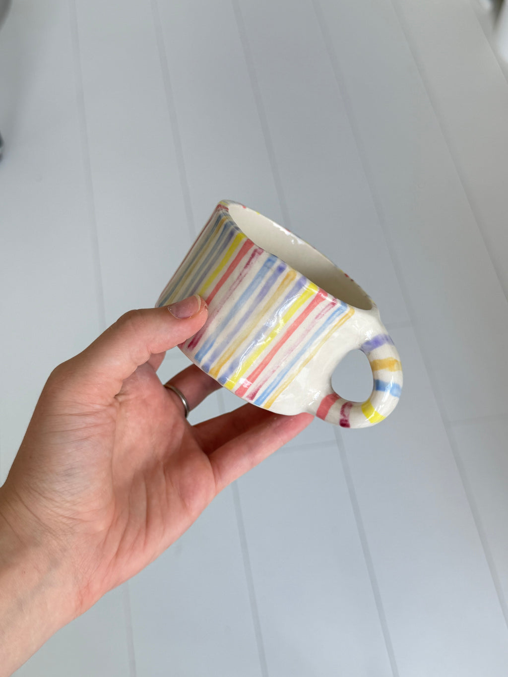 Rainbow sunday mug - second sale