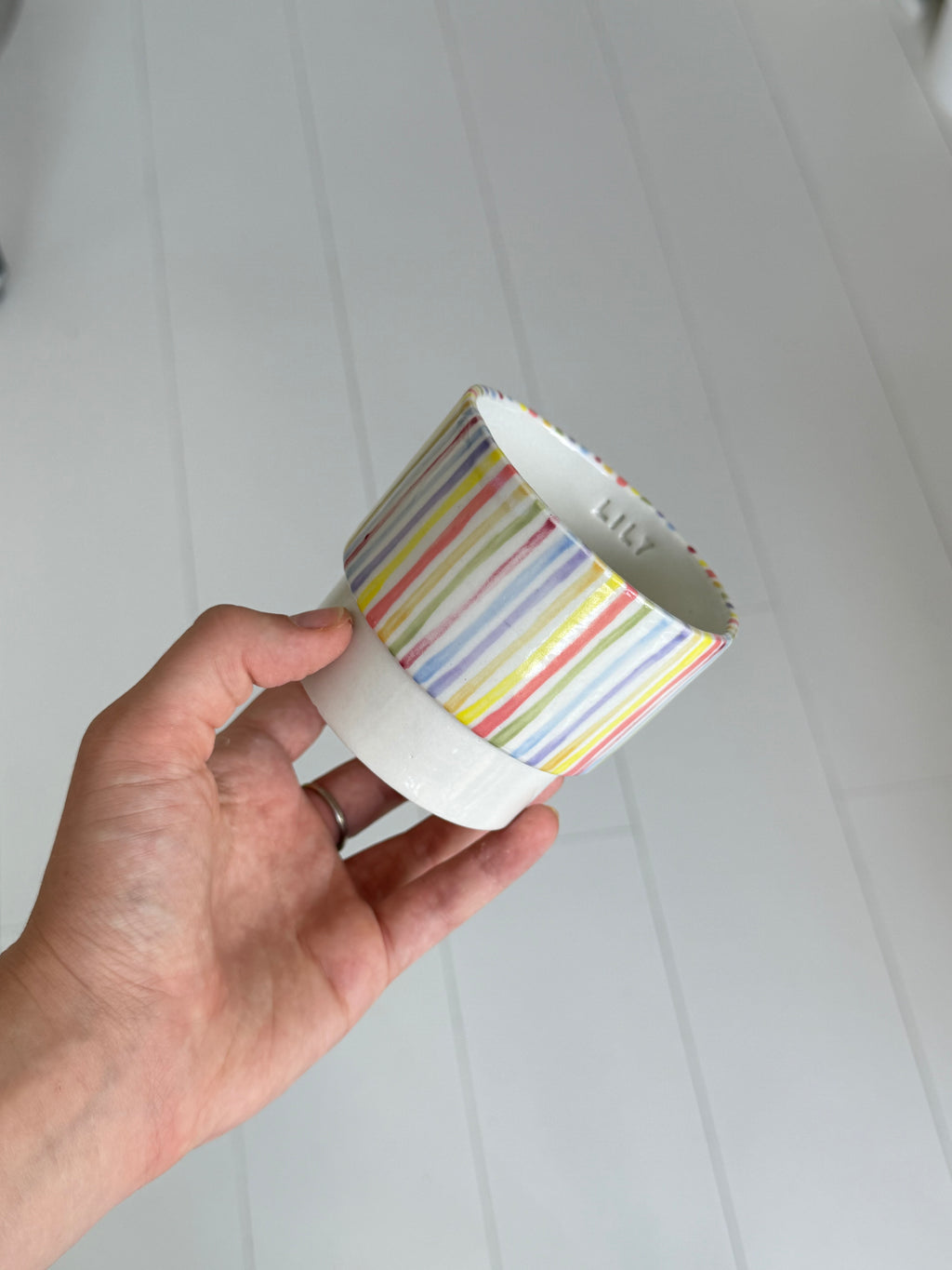 Rainbow stackable mug - second sale