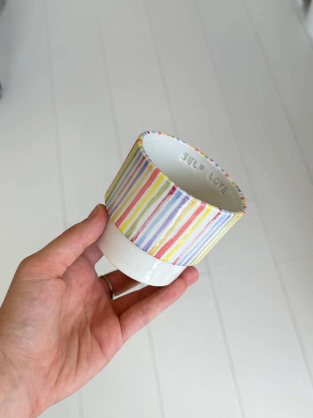 Rainbow stackable mug - second sale