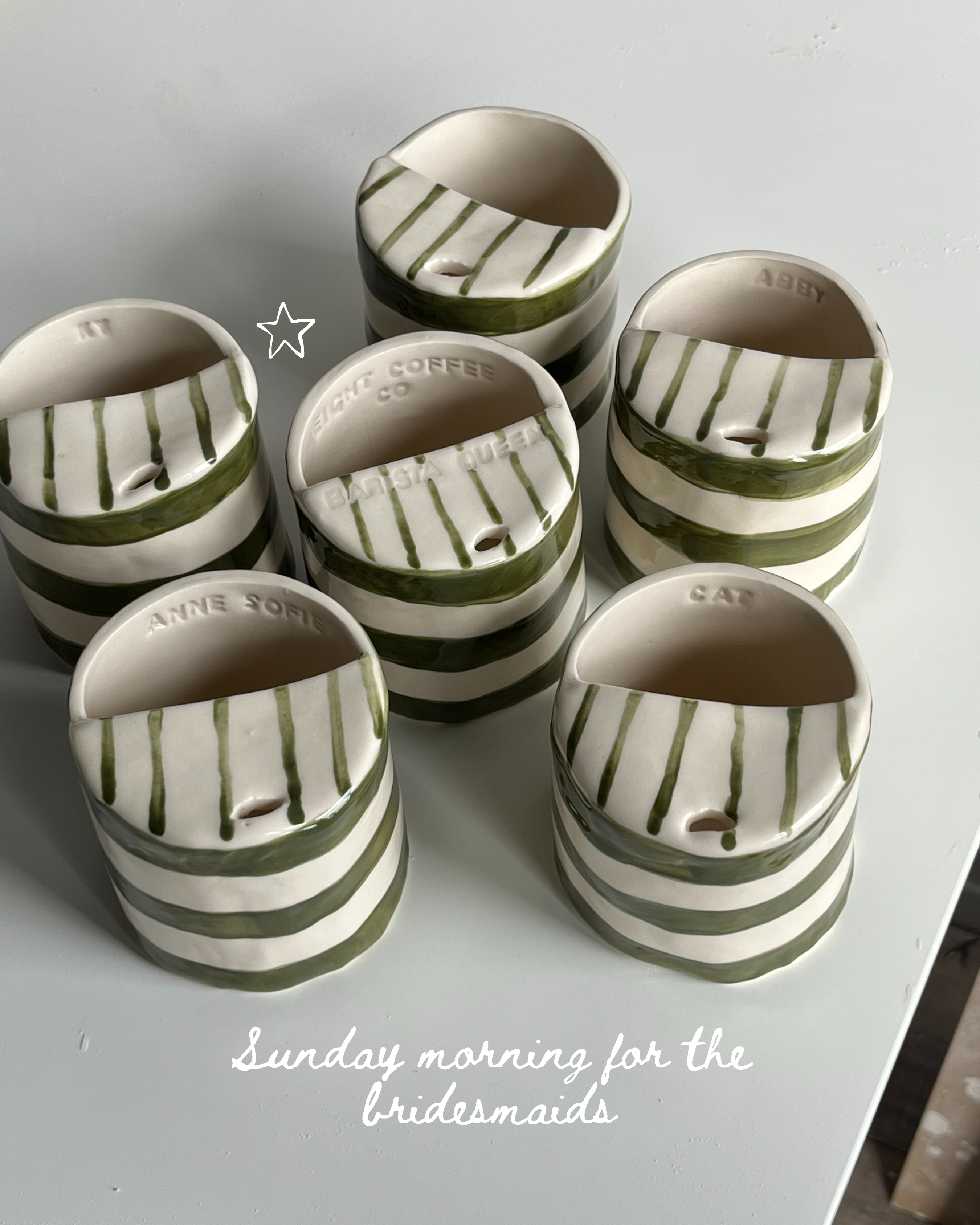 Sunday morning for the bridesmaids